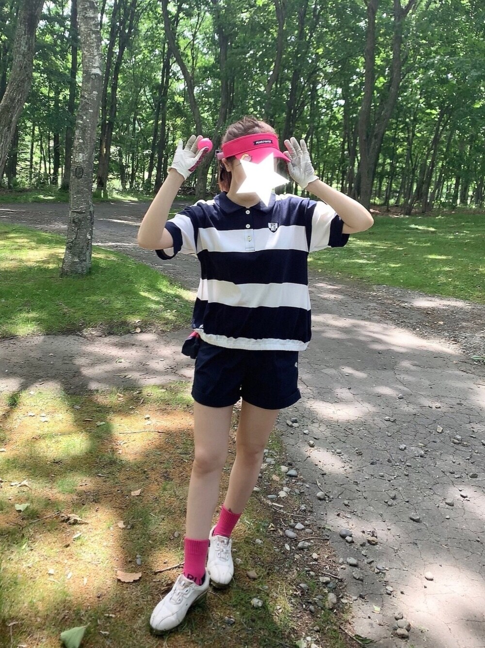 「ゴルフ、ゴルフウェア、ゴルフコーデ、ゴルフ女子」｜「FootJoyのアイテム（スニーカー、ホワイト系）」を使った、✭♡ayaka♡✭さん（レディース・156cm）の秋コーディネートの1枚目の写真