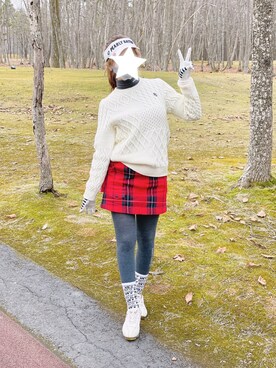 ニット セーターを使った ゴルフウェア のレディース人気ファッションコーディネート Wear