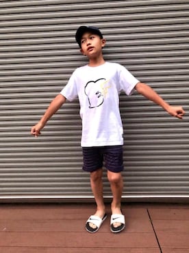 「シロティシャツ」｜一護さん（キッズ・136cm）の夏コーディネート