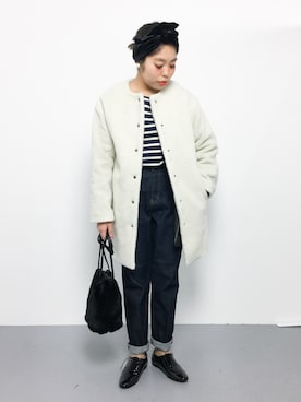 「Another Edition（アナザーエディション）のアイテム（ブルゾン）」を使った、ぽんさん（レディース・158cm）の冬コーディネート