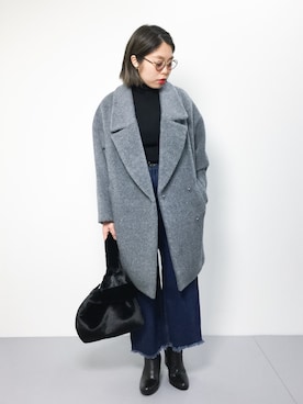 「Another Edition（アナザーエディション）のアイテム（その他アウター）」を使った、ぽんさん（レディース・158cm）の冬コーディネート