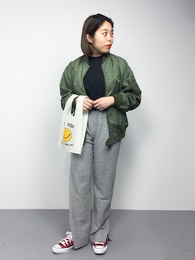 「MONKEY TIME（モンキータイム）のアイテム」を使った、ぽんさん（レディース・158cm）の冬コーディネート