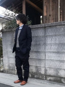 「JAPAN BLUE JEANS」｜ぷにぷにかなぶんさん（レディース・160cm）の冬コーディネート