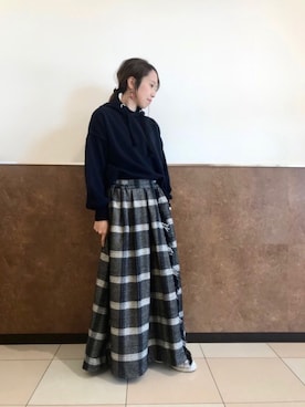 「Green　Parks（グリーンパークス）のアイテム（パーカー）」を使った、よこぞうさん（レディース・154cm）の秋コーディネート