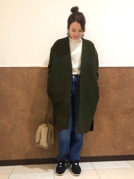 「Green　Parks（グリーンパークス）のアイテム（ダウンジャケット/コート）」を使った、よこぞうさん（レディース・154cm）の秋コーディネート