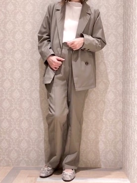「授業参観」｜「アイテム（ジャケット/アウター）」を使った、よこぞうさん（レディース・154cm）の春コーディネート