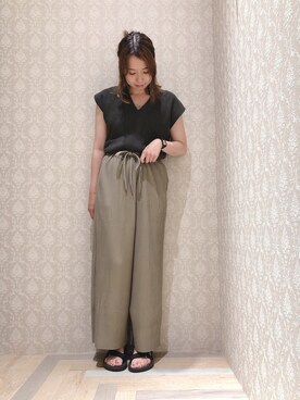 「Petit fleur（プチフルール）のアイテム」を使った、よこぞうさん（レディース・154cm）の夏コーディネート