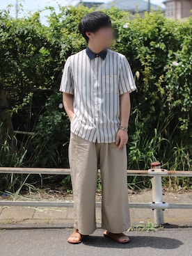 「RYO TAKASHIMA（リョウタカシマ）のアイテム（アクセサリー）」を使った、Ryuさん（メンズ・170cm）の夏コーディネート