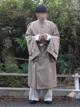 「秋のマイ旬スタイル」｜「アイテム（トレンチコート）」を使った、Ryuさん（メンズ・170cm）の秋コーディネート