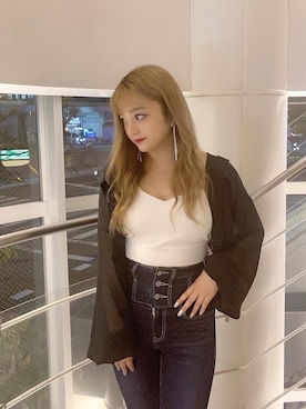 「でにむ」｜「アイテム（キャミソール）」を使った、momokaさん（レディース・155cm）の夏コーディネート