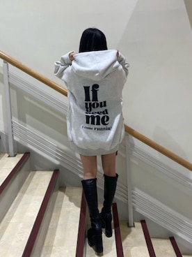 「レザーブーツ」｜momokaさん（レディース・155cm）の冬コーディネート