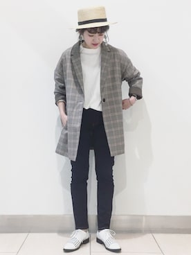 「Daniel Wellington（ダニエルウェリントン）の販売終了クラシックペティット アッシュフィールド32mm（アナログ腕時計）」を使った、AIKAさん（レディース・158cm）の春コーディネート