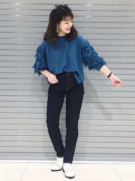 「Daniel Wellington（ダニエルウェリントン）の販売終了クラシックペティット アッシュフィールド32mm（アナログ腕時計）」を使った、AIKAさん（レディース・158cm）の春コーディネート