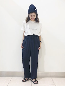 「Daniel Wellington（ダニエルウェリントン）の販売終了クラシックペティット アッシュフィールド32mm（アナログ腕時計）」を使った、AIKAさん（レディース・158cm・20代）の夏コーディネート