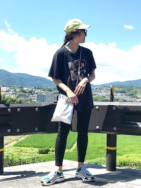 「BBQ」｜「アイテム（その他）」を使った、AIKAさん（レディース・158cm）の夏コーディネート
