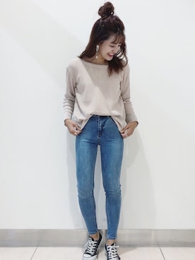 「Daniel Wellington（ダニエルウェリントン）の販売終了クラシックペティット アッシュフィールド32mm（アナログ腕時計）」を使った、AIKAさん（レディース・158cm・20代）の秋コーディネート