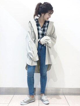 「アイテム（シャツワンピース）」を使った、AIKAさん（レディース・158cm・20代）の秋コーディネート