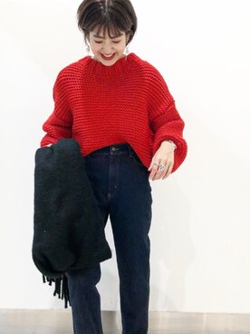 「Daniel Wellington（ダニエルウェリントン）の販売終了クラシックペティット アッシュフィールド32mm（アナログ腕時計）」を使った、AIKAさん（レディース・158cm）の秋コーディネート