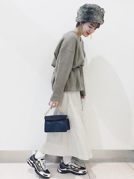 「STALL（ストール）のアイテム」を使った、AIKAさん（レディース・158cm）の冬コーディネート