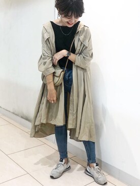 「アイテム（シャツワンピース）」を使った、AIKAさん（レディース・158cm・20代）の秋コーディネート