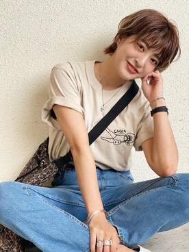 「CACCA（カッカ）のアイテム」を使った、AIKAさん（レディース・158cm）の夏コーディネート