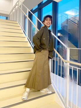 「JEANASIS（ジーナシス）のアイテム（その他アウター）」を使った、AIKAさん（レディース・158cm）の冬コーディネート