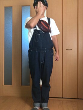 「Beautiful Harmony（ビューティフルハーモニー）のアイテム（オールインワン・サロペット）」を使った、SYOYA.Sさん（メンズ・173cm）の秋コーディネート