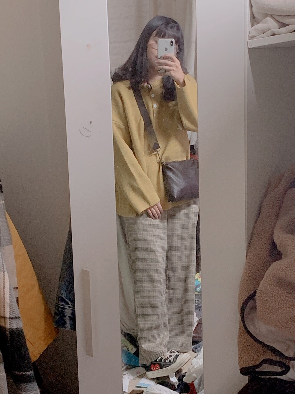 「converse、オトナカジュアル、ootd、低身長」｜「CONVERSEのアイテム（スニーカー、ブラック系）」を使った、Cocoh3さん（レディース・160cm）の冬コーディネートの1枚目の写真