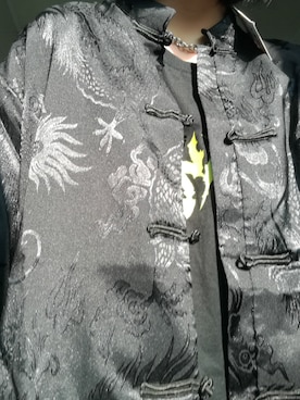 「🍑宝のアイテム（その他アウター、ブラック系）」を使った、鯊鯊さん（レディース・168cm）の夏コーディネート