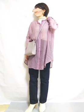 「ALTROSE（アルトローズ）の［ALTROSE/アルトローズ］シンシア A5 スクエア ショルダーバッグ（ショルダーバッグ）」を使った、shiratama｡さん（レディース・154cm）の冬コーディネート