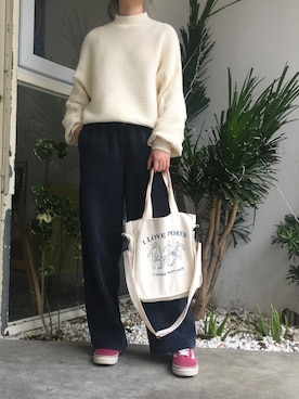 「SO（エスオー）のアイテム（パンツ）」を使った、Sun-tiyさん（レディース・162cm）の春コーディネート