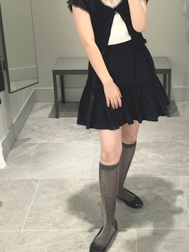 「韓国コーデ」｜「アイテム（バレエシューズ）」を使った、ゆんこさん（レディース・156cm）の秋コーディネート