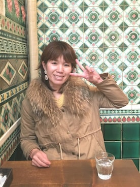 「COCO DEAL（ココディール）のアイテム（モッズコート）」を使った、kahi さん（レディース・166cm）の春コーディネート