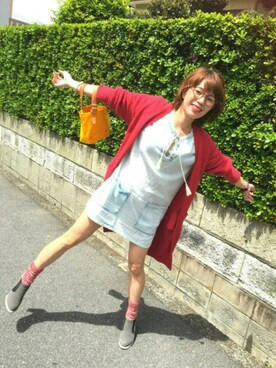 「united bamboo（ユナイテッドバンブー）のアイテム」を使った、kahi さん（レディース・166cm）の春コーディネート