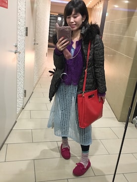 「SNIDEL（スナイデル）のアイテム（PC・スマホグッズ/家電）」を使った、kahi さん（レディース・166cm）の冬コーディネート