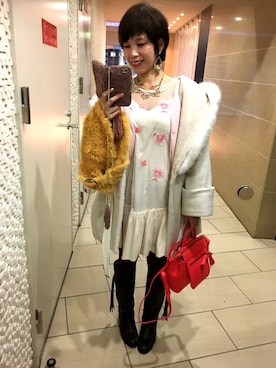 「スナイデル」｜「アイテム（その他アウター）」を使った、kahi さん（レディース・166cm）の冬コーディネート