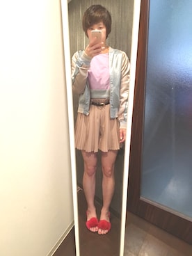 「LILY BROWN（リリーブラウン）のアイテム（その他シューズ）」を使った、kahi さん（レディース・166cm）の春コーディネート