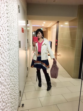 「A part by（アパートバイ）のアイテム（ダッフルコート）」を使った、kahi さん（レディース・166cm）の秋コーディネート