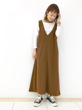 「アイテム（ストール/ショール）」を使った、atsuko▼△さん（レディース・151cm）の夏コーディネート