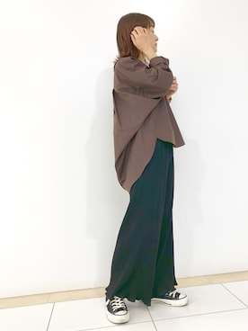 「秋のカフェオレコーデ」｜atsuko▼△さん（レディース・151cm）の秋コーディネート