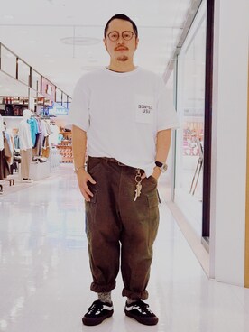 「AVIREX（アヴィレックス）のアイテム（キーケース/キーアクセサリー）」を使った、MITACHIさん（メンズ・160cm）の夏コーディネート