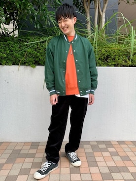 「coen」｜「アイテム（ブルゾン）」を使った、キクさん（メンズ・169cm）の秋コーディネート