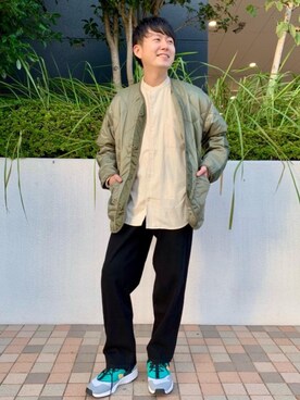 「みりたりー」｜「アイテム（ミリタリージャケット）」を使った、キクさん（メンズ・169cm）の秋コーディネート