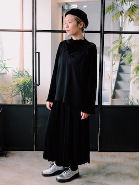 森山保奈美さん（レディース・154cm）の秋コーディネート