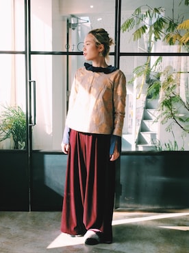 森山保奈美さん（レディース・154cm）の冬コーディネート