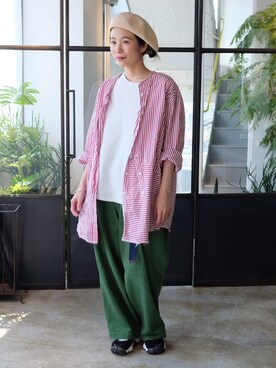 森山保奈美さん(レディース・154cm)の夏コーディネート