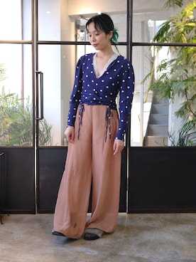 森山保奈美さん（レディース・154cm）の夏コーディネート