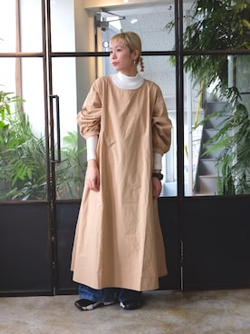 「リブ　」｜「アイテム（腕時計）」を使った、森山保奈美さん（レディース・154cm）の秋コーディネート
