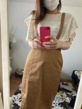 「Marilyn Moon（マリリンムーン）のアイテム（ニット/セーター）」を使った、renrenkaさん（レディース・164cm）の夏コーディネート