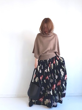 「Libra Cue（リブラ キュー）のアイテム（バッグ）」を使った、Libra Cue_Chihiroさん（レディース・167cm）の秋コーディネート